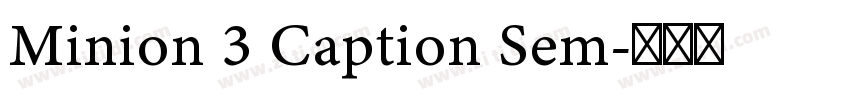 Minion 3 Caption Sem字体转换